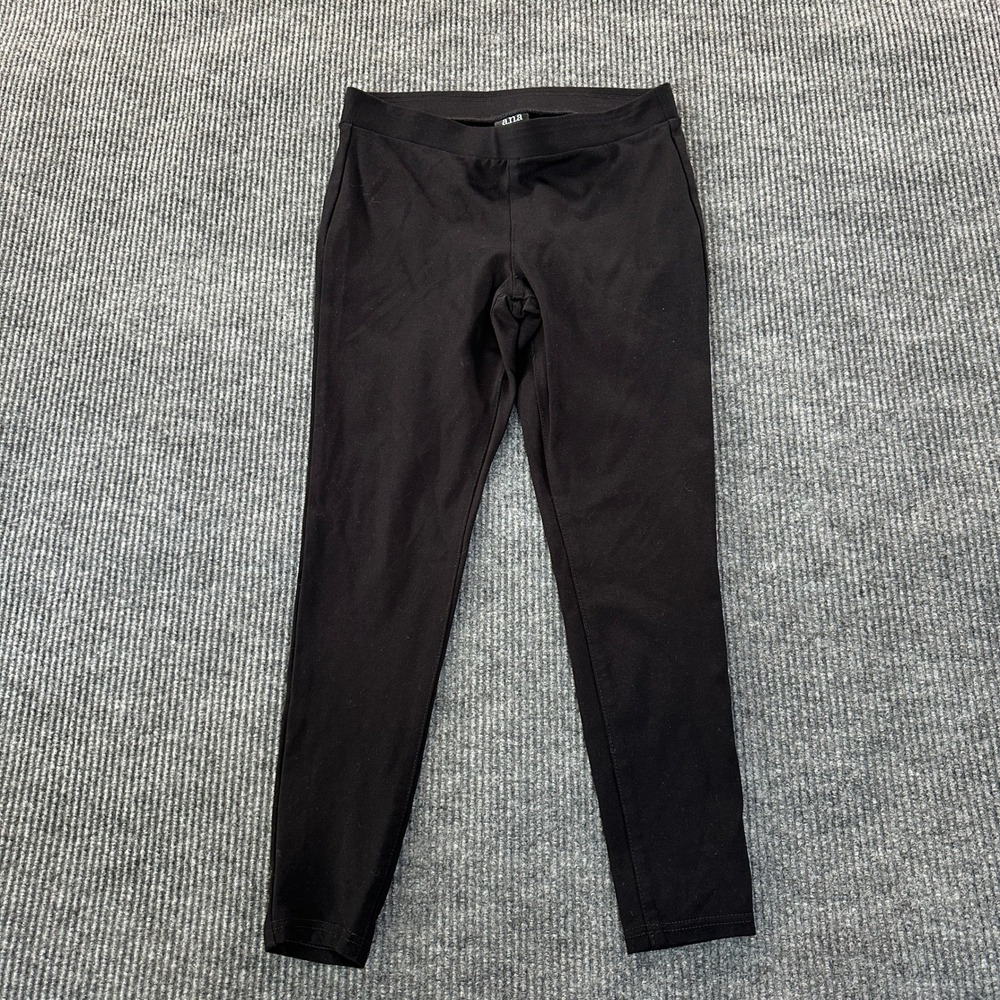a.n.a Womens Leggings Size Medium Black Stretch Knit Comfort Pants